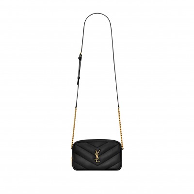 YSL LOULOU MINI CAMERA BAG IN LAMBSKIN 869816AAEAX1000 (18.5*11.5*5cm)